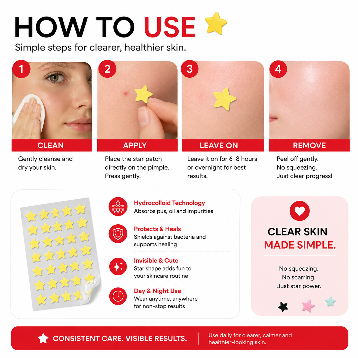 Patchly Star Acne Patches