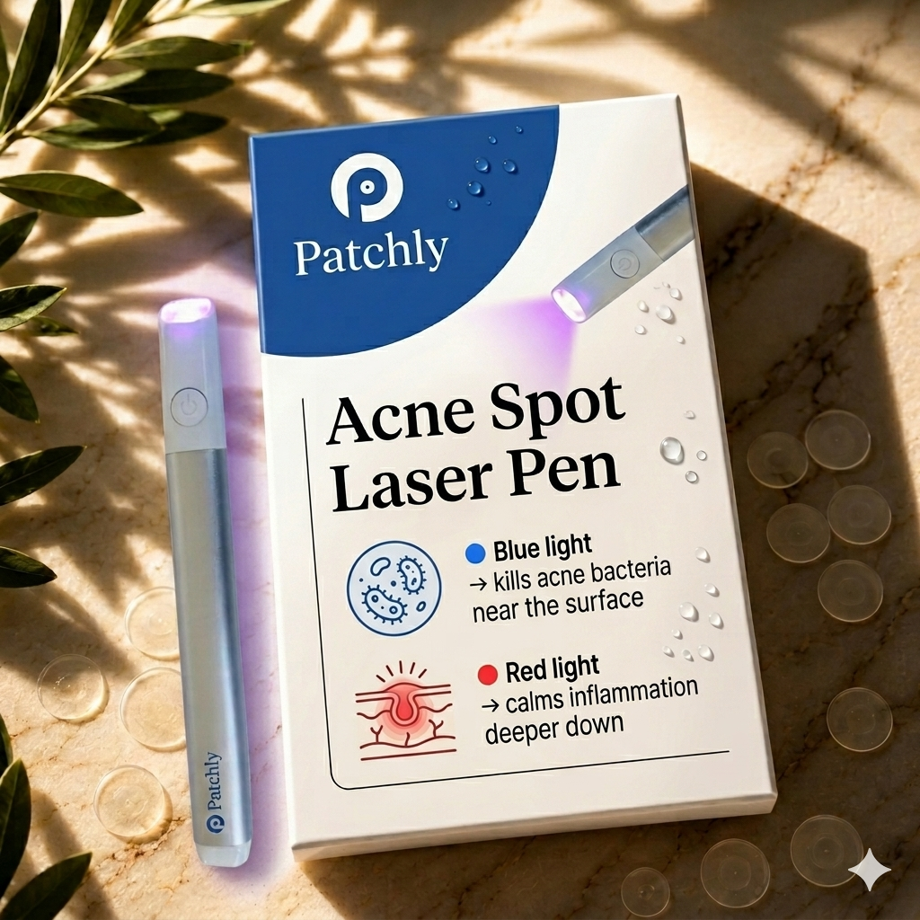 Patchly Clear Pen — Red & Blue Light
